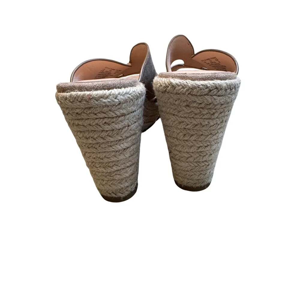 Kate‎ Spade Tropez Suede Espadrille Wedge Sandals Taupe Size 8.5